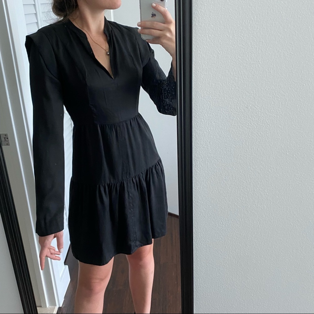 BCBG black flowly dress